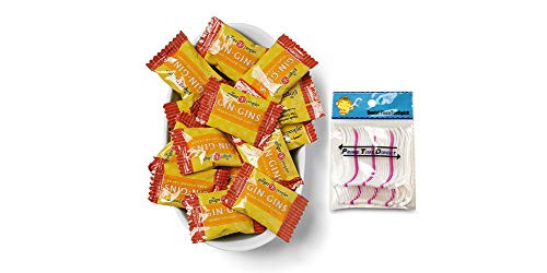 The Ginger People Gin Gins Double Strength Ginger Hard Candies 1 Pound with 20ct Dental Flossers in a PrimeTime Direct Sealed Bag The Ginger People Gin Gins Double Strength Ginger Hard Candies 1 Pound with 20ct Dental Flossers in a PrimeTime Direct Sealed Bag