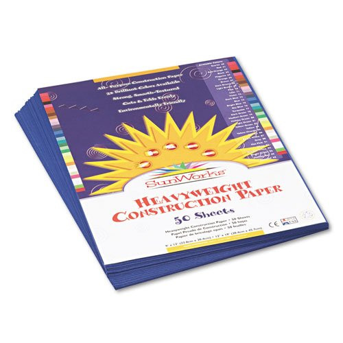 SunWorks   SunWorks Construction Paper  Heavyweight  9 x 12  Dark Blue  50 Sheets - - Sold as 1 PK