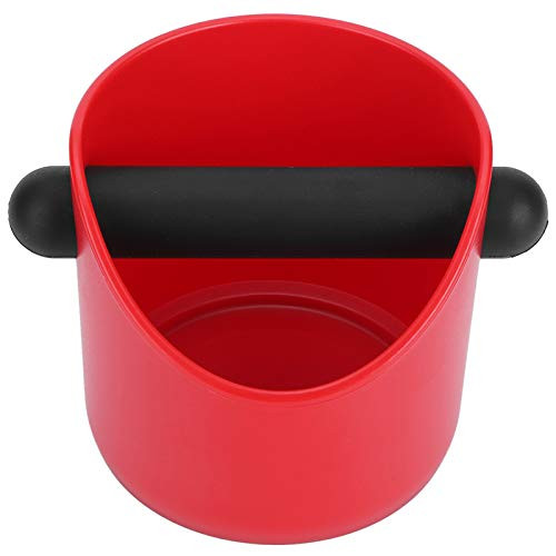 Mini Espresso Knock Box for Espresso Coffee Grounds  0.4 Inch Coffee Knock Box Espresso Dump Bin Knock Container with Non-Slip Base Red