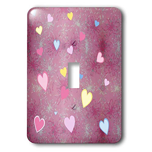 3dRose LLC lsp_19038_1 Pink Hearts Single Toggle Switch