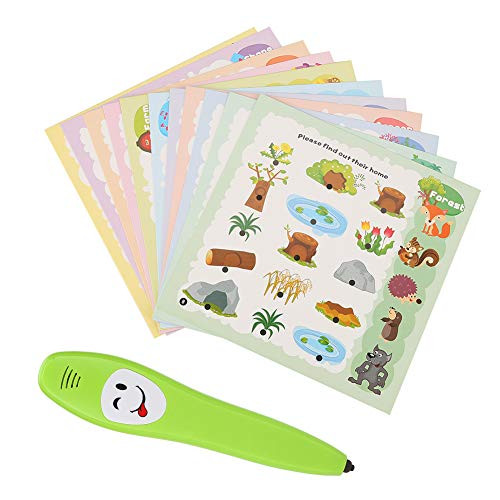 12Pcs Kids Flash Cards Set with Electric Pen  Smart Learning Friends for Preschool Kindergarten  Learning Cognitive Card Board