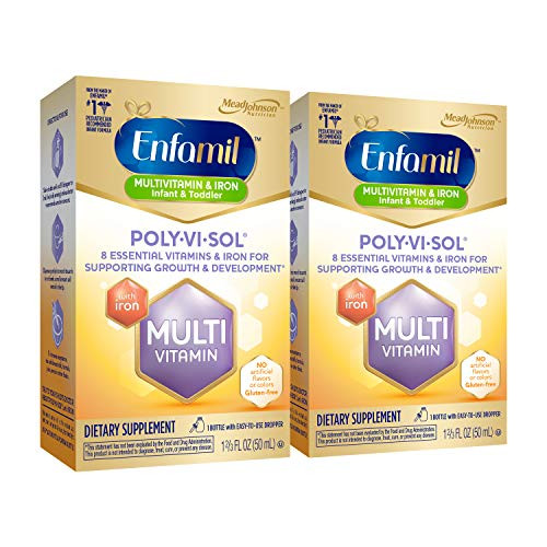 Enfamil Poly-Vi-Sol Multivitamin Supplement Drops with Iron 50 mL  Packs of 2