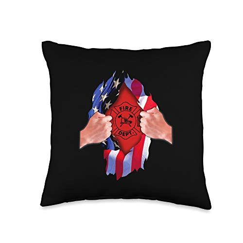 JonFriday USA Fire Department Firefighter Gifts Fire Department Flag Firefighter Thin Red Line Fireman Gift Throw Pillow 16x16 Multicolor JonFriday USA Fire Department Firefighter Gifts Fire Department Flag Firefighter Thin Red Line Fireman Gift Throw Pillow 16x16 Multicolor