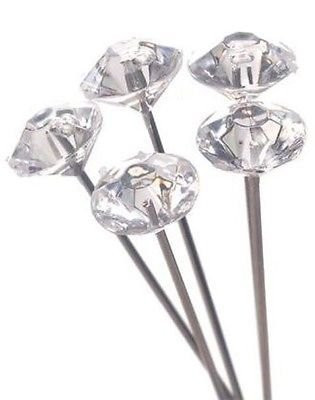 Three Legs Crystal Diamante Corsage Pins pk/200 (Clear)