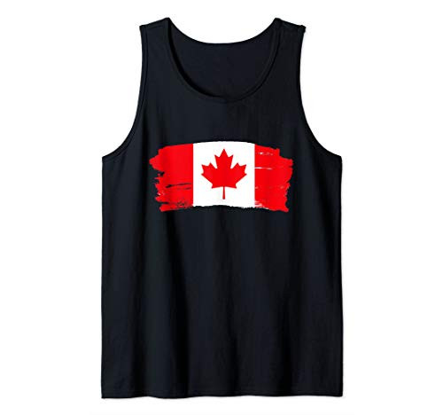 Canada Flag Paint Style Tank Top