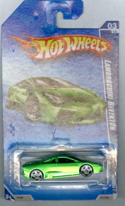 Hot Wheels 2010-071 HW Garage 3 10 Lamborghini Reventon GREEN 1 64 Scale