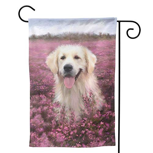 Golden Retriever Dog Animal Purple Flower Seasonal Family Welcome Double Sided Garden Flag Outdoor Funny Decorative Flags for Garden Yard Lawn Decor Party Gift Many Sizes Golden Retriever Dog Animal Purple Flower Seasonal Family Welcome Double Sided Garden Flag Outdoor Funny Decorative Flags for Garden Yard Lawn Decor Party Gift Many Sizes