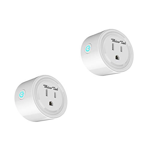 Whizzotech Smart Plug Wifi Outlet Compatible With Alexa Google Assistant IFTTT Remote Control With Timer  2 Pack