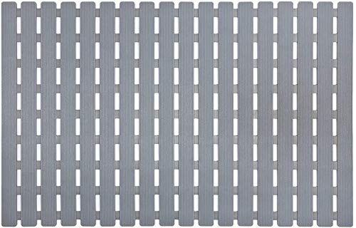 Yolife Bath Mat Non Slip Shower Mat Eco-Friendly Rapid Drainage for Bathroom Kitchen Floor with Strong TPE Suction Cups 15.7"x24.8"  A-Grey