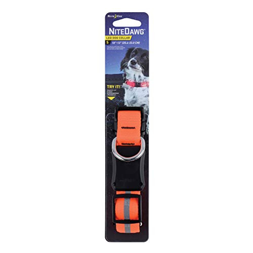 Nite IZE Nite Dawg LED Light Up Dog Collar  Small  Orange