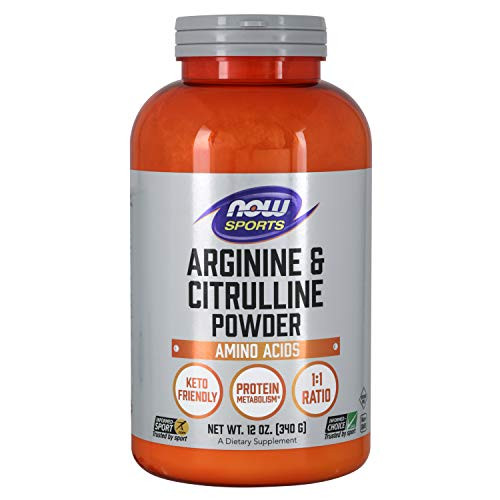 NOW Sports Nutrition Arginine and Citrulline Powder 1 1 Ratio Amino Acid 12-Ounce NOW Sports Nutrition Arginine and Citrulline Powder 1 1 Ratio Amino Acid 12-Ounce