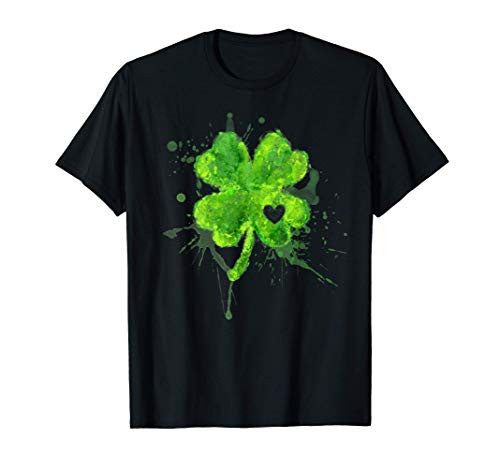 Painted St Patricks Day Shamrock Heart St Paddys Day Clover T-Shirt Painted St Patricks Day Shamrock Heart St Paddys Day Clover T-Shirt