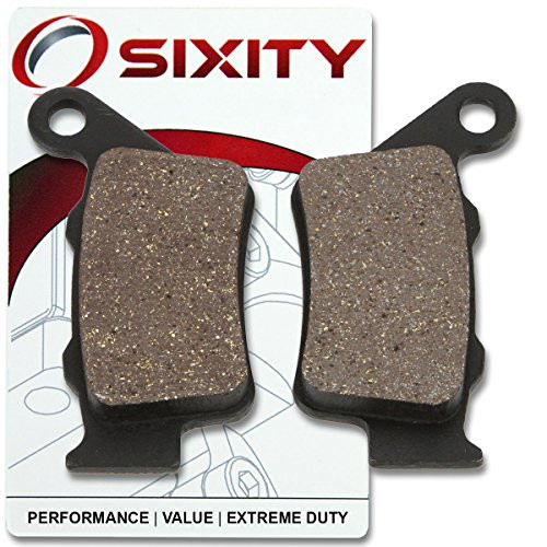 Sixity Rear Organic Brake Pads 2002 for KTM 640 Duke II Set Full Kit Black Orange Complete