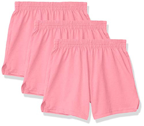 Soffe Girls' Authentic Cheer Short  Pink  Large  3-Pack