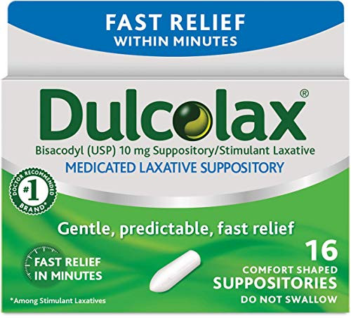 Dulcolax Medicated Laxative Suppositories  16 Comfort-Shaped Suppositories