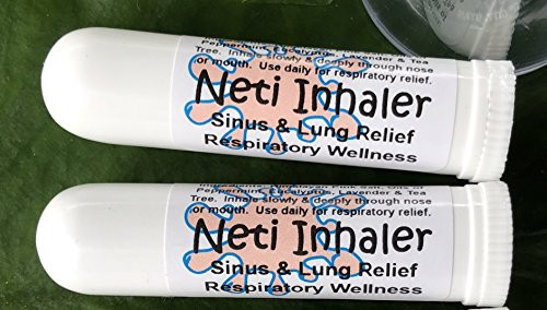 Urban ReLeaf NETI Salt Air Relief INHALERS Set of Two  2  Sinus  and  Lung  Himalayan  and  Botanicals Respiratory Wellness. Healing Aromatherapy. Energizing Colds  Asthma  Cough  Bronchitis 100% Natural