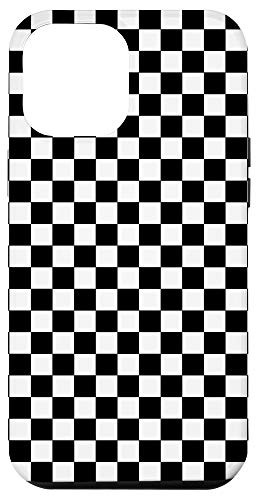 iPhone 12 Pro Max Black And White Checkerboard Checkered Plaid Gingham Case
