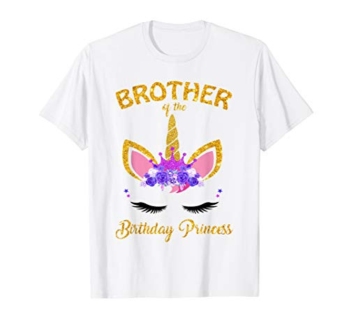 Brother of the Birthday Princess Unicorn Girl T Shirt Outfit