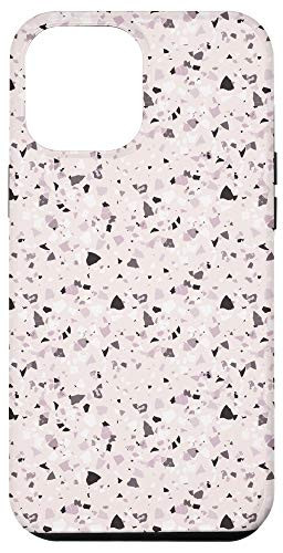 iPhone 12 Pro Max Terrazzo Pattern Abstract Modern Pink  Purple  Gray  White Case