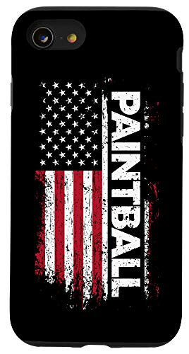 iPhone SE  2020    7   8 Vintage American USA Flag Cool Paintball Case