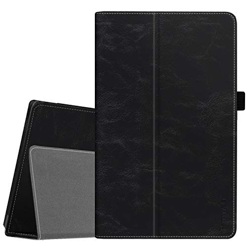 Famavala Folio Case Cover Compatible with 10.1" Amazon Fire HD 10 Tablet  9th   7th   5th Generation  2019 2017  2015 Release   Black