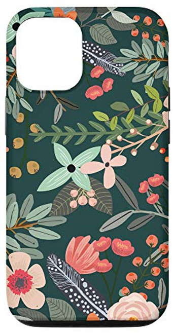 iPhone 12 12 Pro Cute Colorful Garden Botanical Floral Pattern Case