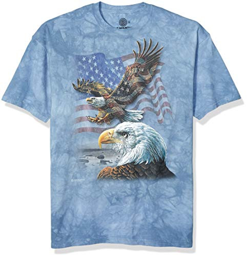 The Mountain mens Eagle Flag Collage T Shirt  Blue  Large US