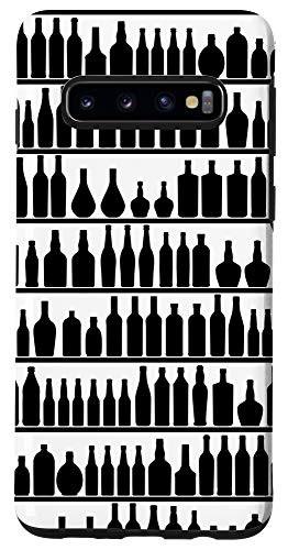 Galaxy S10 Bartender Bar Shelf Barkeeper Bottle Pattern Black Case