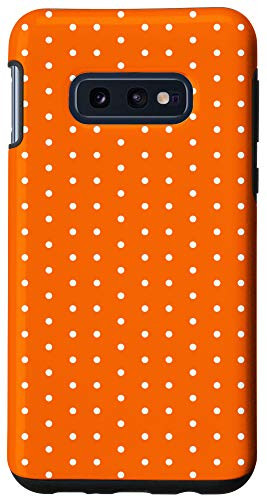 Galaxy S10e Blaze Orange Polka Dot Geometric Pattern Case