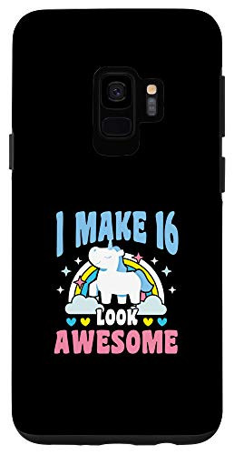 Galaxy S9 16th birthday girl awesome cute unicorn gift 16 years old Case