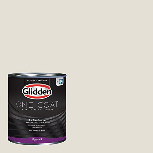 Glidden Interior Paint Plus Primer  Greige Hourglass  One Coat  Eggshell  1-Quart