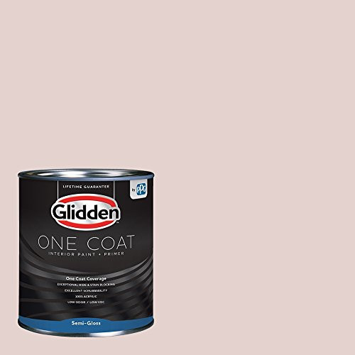 Glidden Interior Paint Plus Primer  Pink Romeo  One Coat  Semi-Gloss  1-Quart