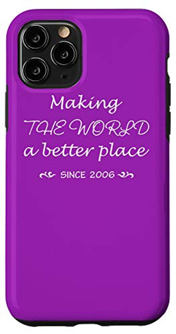 iPhone 11 Pro 14 Year Old Girl Boy 14th Birthday Gift Vintage Born In 2006 Case iPhone 11 Pro 14 Year Old Girl Boy 14th Birthday Gift Vintage Born In 2006 Case