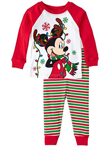Disney Baby Boys Mickey Mouse 2 Piece Pajama Set  9 Months  Red