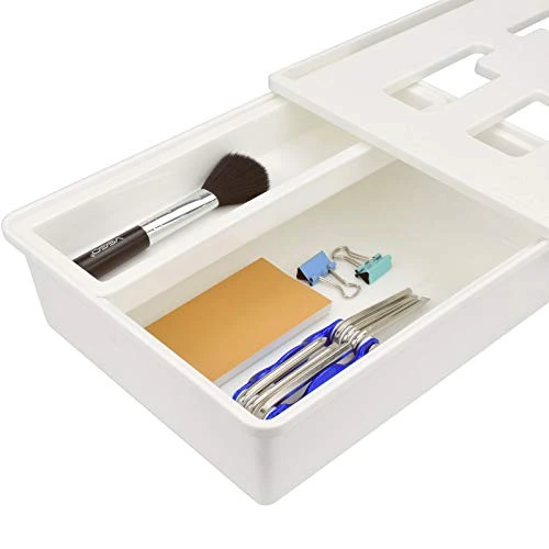 Under Desk Drawer Desk Organizer Hidden Self-Adhesive Pencil Tray Drawer Medium