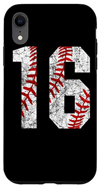 iPhone XR Vintage Baseball Mom 16 Jersey Baseball Favorite Player Case