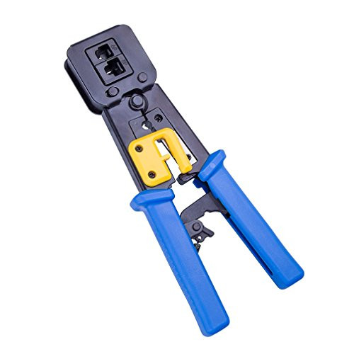 RJ45 Crimp Tool Ethernet Connector Crimper Cutter Crimping Wire Cable Stripper Stripping Blades