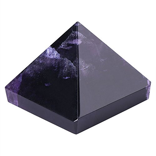 Natural Purple Crystal Fluorite Amethyst Pyramid Natural Deep Purple Crystal Rare Quartz Mineral Crystals Healing Stones Crystal for Home Furnishing Decoration.