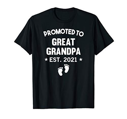 Promoted To Great Grandpa Est 2021 New Great To Be Gift T-Shirt