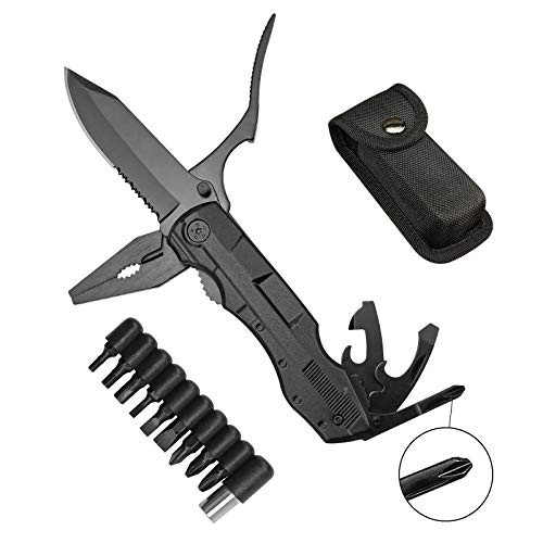 GGODOR Folding Pocket Knife Multitool Multitool Pliers Knife Folding Survival Utility Pliers Set Multipurpose EDC Knife with Bottle Opener  Screwdriver for Camping Hunting
