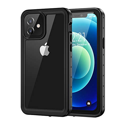Lanhiem iPhone 12 Case IP68 Waterproof Cover with Built-in Screen Protector Full Body Dustproof Shockproof Sealed Underwater iPhone 12 Protective Cases Black Lanhiem iPhone 12 Case IP68 Waterproof Cover with Built-in Screen Protector Full Body Dustproof Shockproof Sealed Underwater iPhone 12 Protective Cases Black