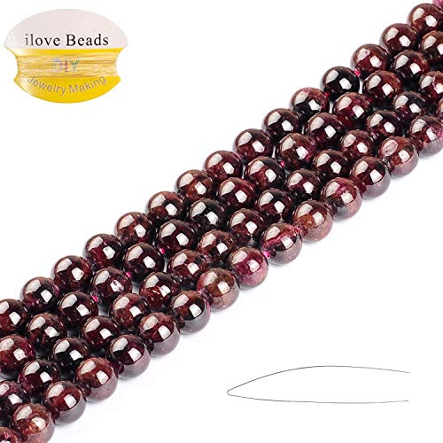2/3/4/6/8/10/12MM Deep Natural Garnet Gemstone Beads Round Smooth Loose Strand Beads for Jewelry Making 15.5 (8MM) 2/3/4/6/8/10/12MM Deep Natural Garnet Gemstone Beads Round Smooth Loose Strand Beads for Jewelry Making 15.5 (8MM)