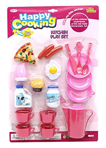 Little Treasures Meal Time Pretend Play Food Kitchen Toy Set