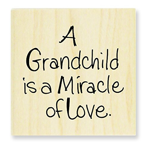 STAMPENDOUS Wood Rubber Stamp, Grandchild Love