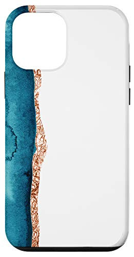 iPhone 12 mini Modern Simple Blue Watercolor Stripe Paint Artistic Phone Case