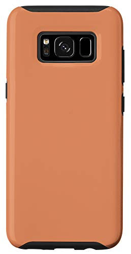 Galaxy S8 Simple Chic Solid Color Dark Muted Peach Orange Case