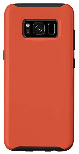 Galaxy S8 Simple Chic Solid Color Dark Poppy Orange Case
