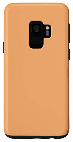 Galaxy S9 Simple Chic Solid Color Light Sunset Orange Case