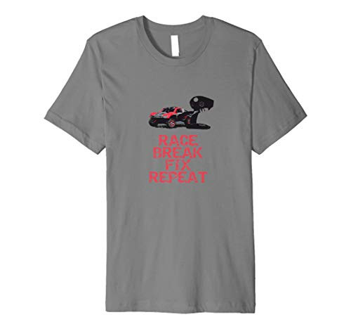 RC Car Race Break Fix Repeat Remote Control Car Hobby Premium T-Shirt