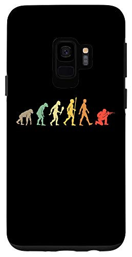 Galaxy S9 Funny Soldier Evolution Gift Vintage Paintball Shooter Case